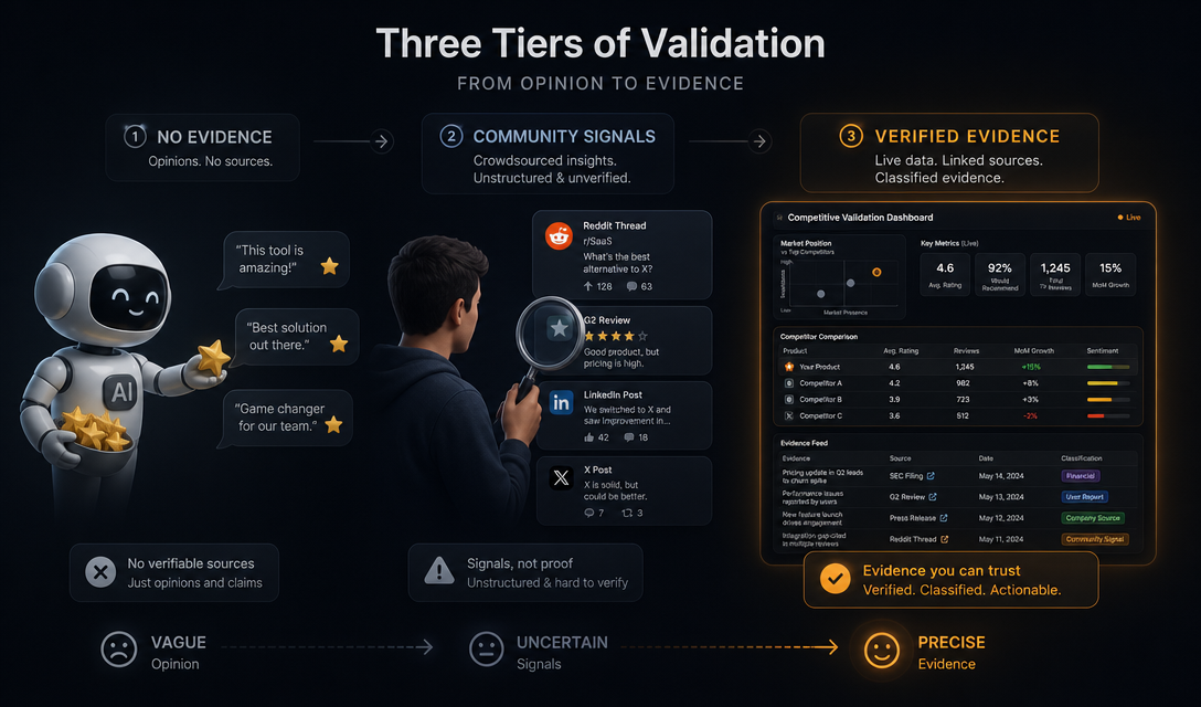 The 2026 Startup Validation Tools Landscape: Why Most AI Validators Are Just Guessing With a Nicer UI